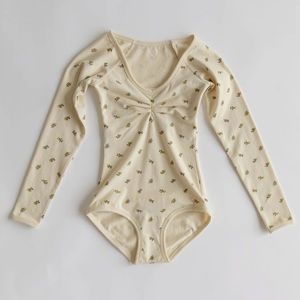 ARQ Paloma Body Suit in Yellow Calico NWT